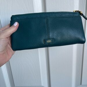 Hobo Green Leather Wallet